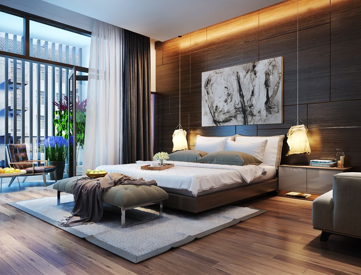 Elegant bedroom interior design